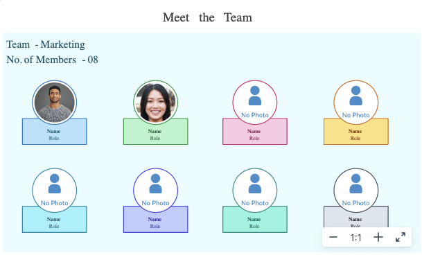 Microsoft Word Meet the Team Template by Creately
